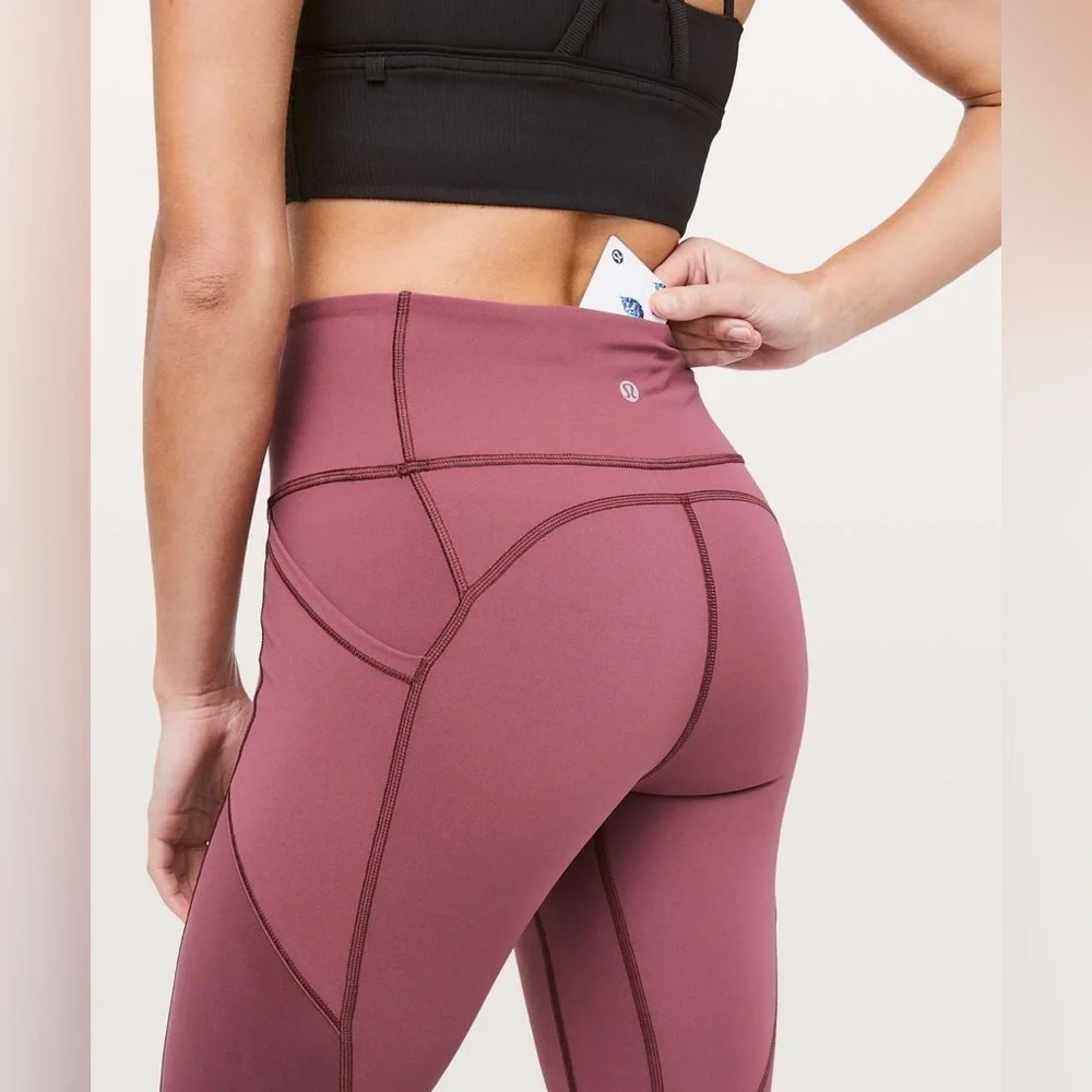 Lululemon All the Right Places Crop Legging in “Misty Merlot”